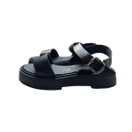 Colourit δερμάτινες χειροποίητες πλατφόρμες μαύρο – 277 Σάμος πλαϊνή όψη