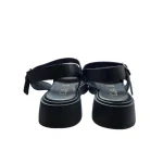 Colourit δερμάτινες χειροποίητες πλατφόρμες μαύρο – 277 Σάμος πίσω όψη