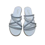 Colourit γυναικεία δερμάτινα σανδάλια Ασημί Λευκό– 197 Πάρος