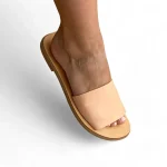 Colourit Δερμάτινα Γυναικεία Σανδάλια φυσικό - KOUTEPIE-500