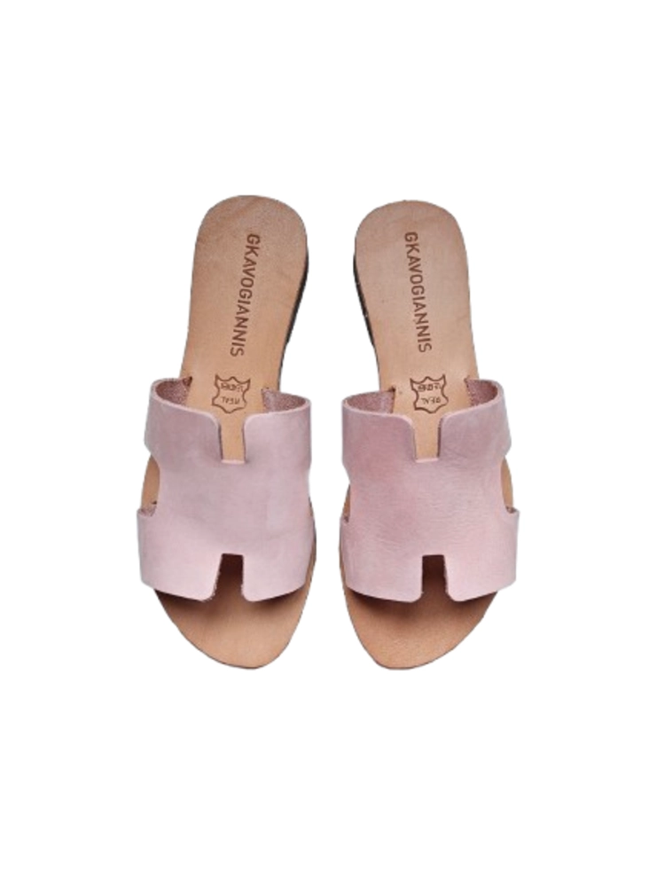 Gkavogiannis δερμάτινα σανδάλια nubuck ροζ S20-4 Gkavogiannis δερμάτινα σανδάλια nubuck ροζ S20-4