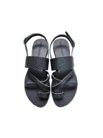 GKAVOGIANNIS ΔΕΡΜΑΤΙΝΑ ΣΑΝΔΑΛΙΑ ΚΡΟΚΟ ΜΑΥΡΟ Σ-20-14