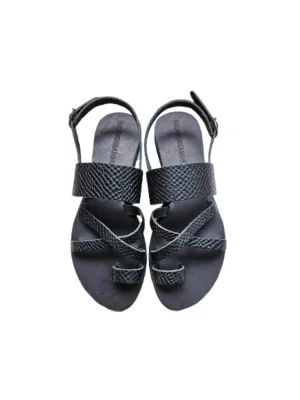 GKAVOGIANNIS ΔΕΡΜΑΤΙΝΑ ΣΑΝΔΑΛΙΑ ΚΡΟΚΟ ΜΑΥΡΟ Σ-20-14