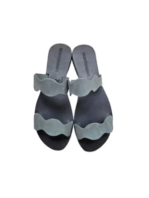 Gkavogiannis δερμάτινα σανδάλια nubuck μολυβί Σ-20-7