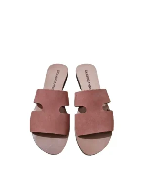 Gkavogiannis δερμάτινα σανδάλια nubuck σομόν S-20-2