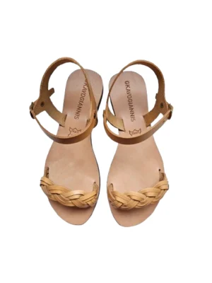 Gkavogiannis δερμάτινα σανδάλια φυσικό S20-17