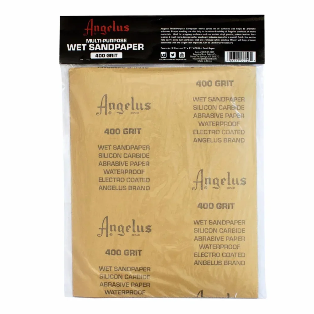 Angelus Multi Purpose Wet Sandpaper 400 Grit 5 sheets